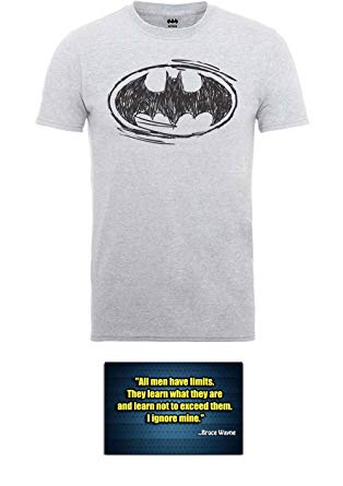 314x445 Batman Sketch Logo T Shirt - Batman Sketch Logo