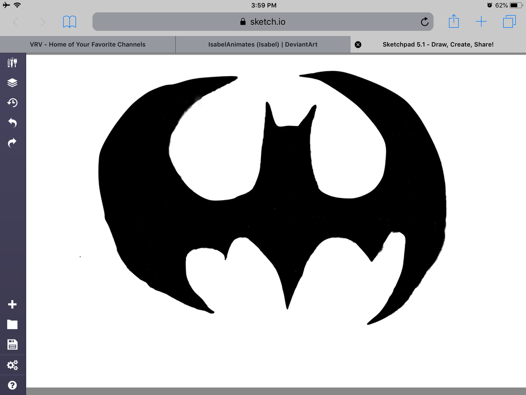 1024x768 Batman Symbol By Isabelanimates - Batman Symbol Sketch