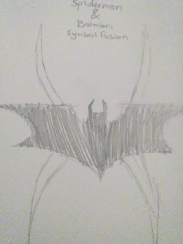 768x1024 Batmanspiderman Symbol Fusion Rough Sketch Comics Amino - Batman Symbol Sketch
