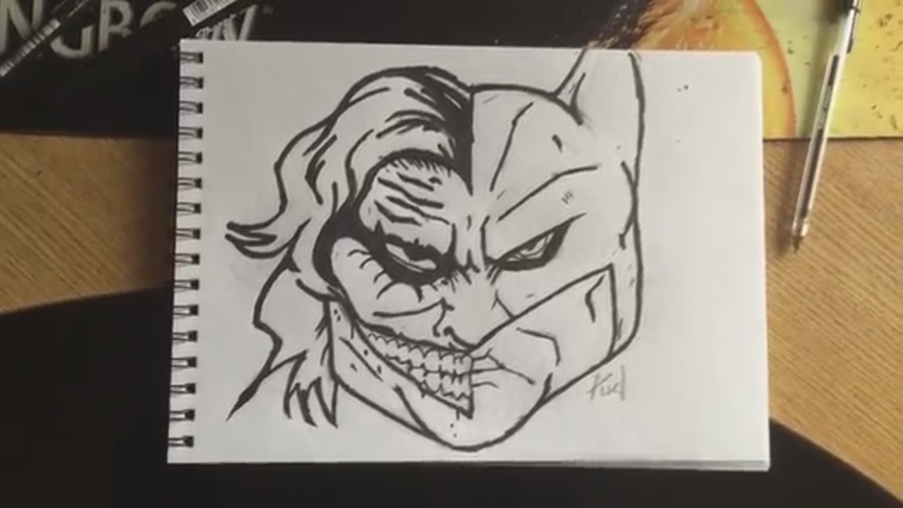 1280x720 Batman Vs Joker Drawing Giveaway (Speed Art) - Batman Vs Joker Sketch