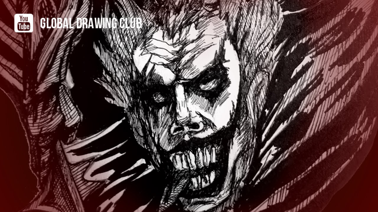 1280x720 Drawing Batman Vs Joker.full Video In Real Time. - Batman Vs Joker Sketch
