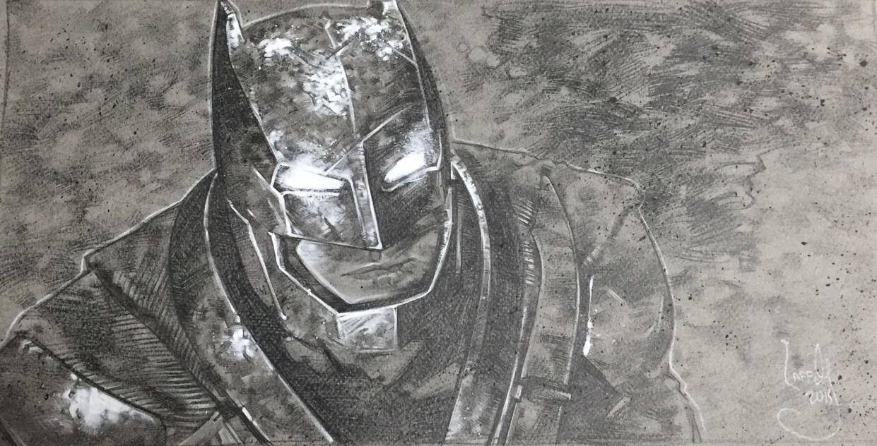 1241x632 Jeff Lafferty, Batman V Superman Dawn Of Justice Original Comic - Batman Vs Superman Sketch