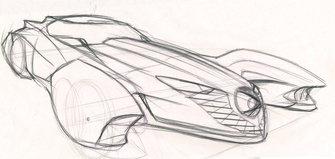 1297x616 Batmobile Sketch I By Speeddemon575 - Batmobile Sketch