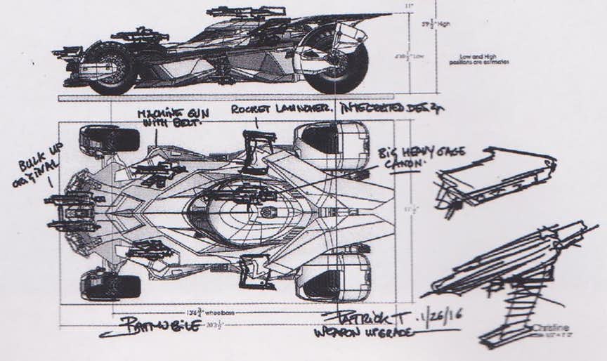 864x514 Image - Batmobile Sketch
