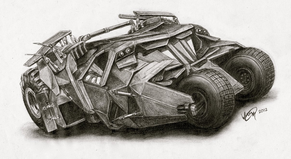 1208x662 The Batmobile By Vivsters - Batmobile Sketch