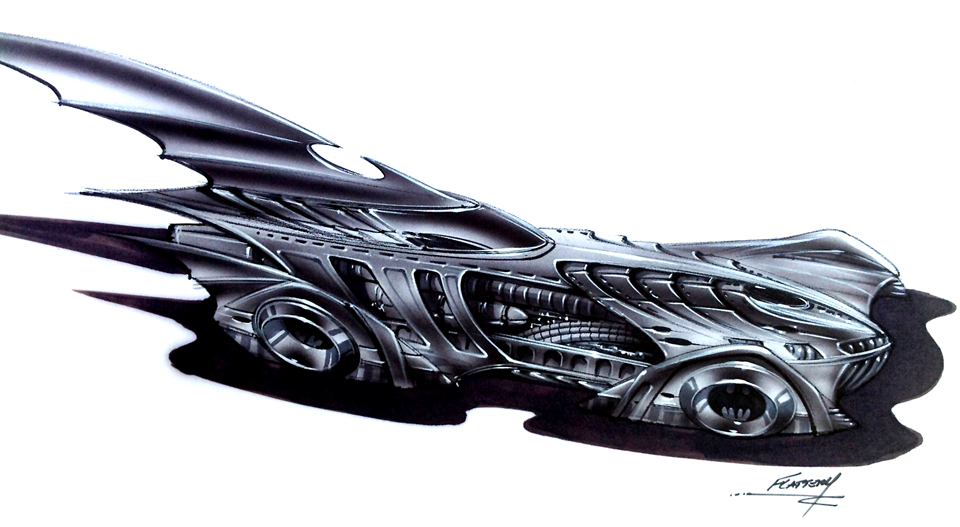 960x527 Batman Online - Batmobile Sketch