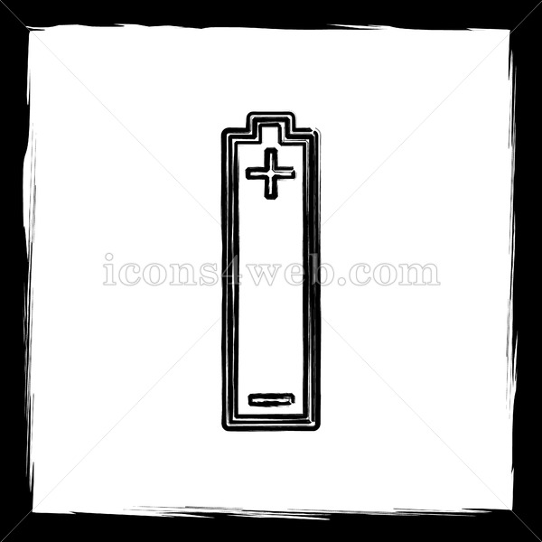 600x600 Battery Sketch Icon. - Battery Sketch