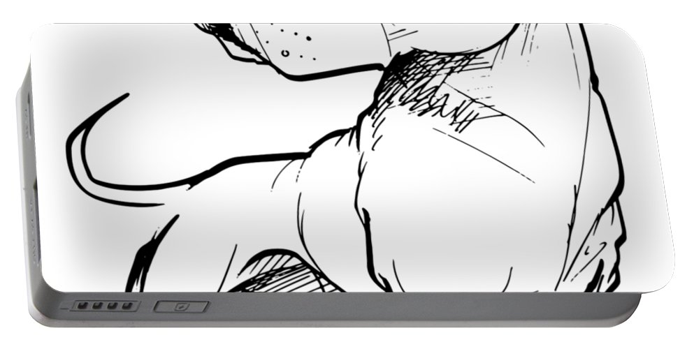 993x500 American Bulldog Gesture Sketch Portable Battery Charger For Sale - Battery Sketch