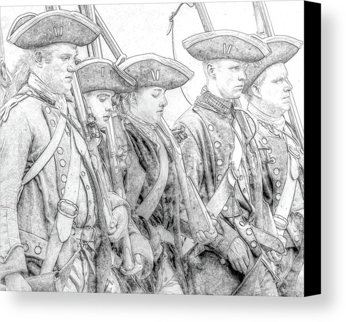 678x631 British Soldiers Battle March Sketch Canvas Print Canvas Art By - Battle Sketch
