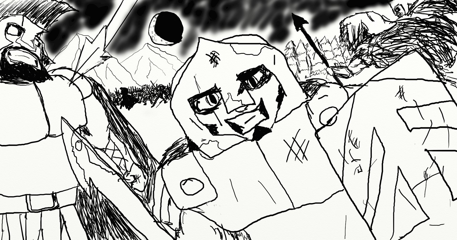 1920x1010 Mermadi Battle Sketch By Akillez On Newgrounds - Battle Sketch