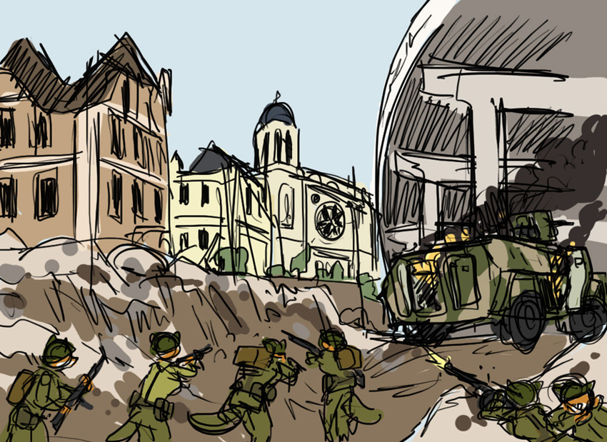 850x619 Quick Battle Sketch By Griffnfox - Battle Sketch