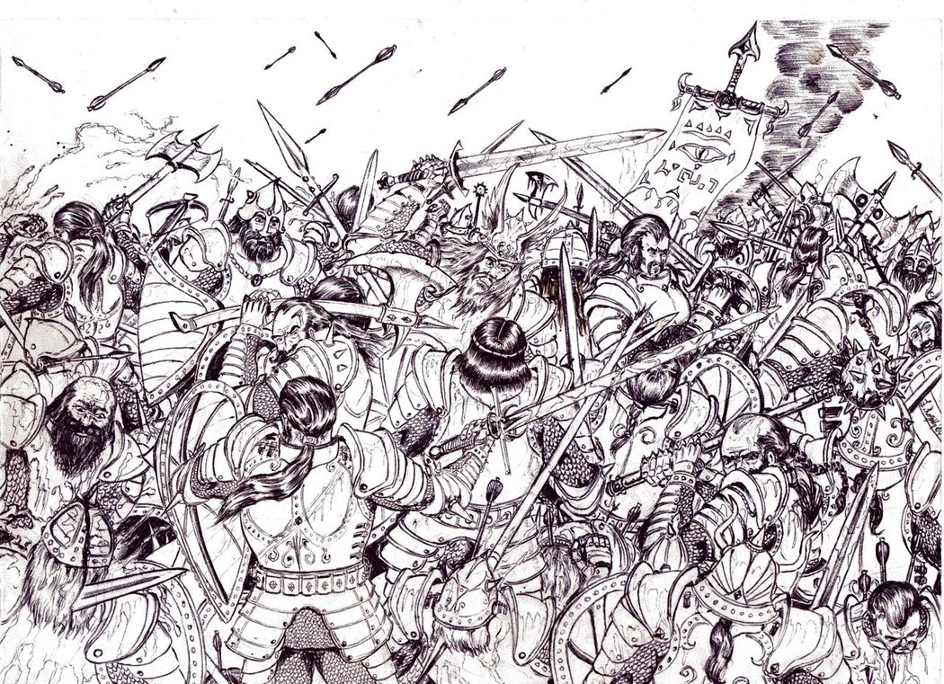 Battle Sketch at PaintingValley.com | Explore collection of Battle Sketch