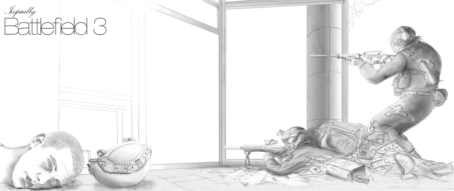 900x379 Battlefield Sketch By Shivand - Battlefield Sketch