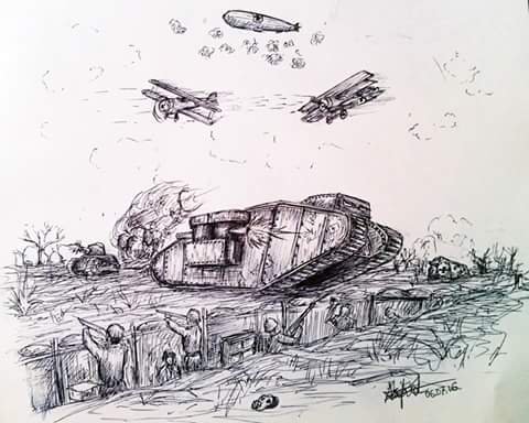 480x384 Baka Sugoi On Twitter Battlefield 1 Sketch. - Battlefield Sketch