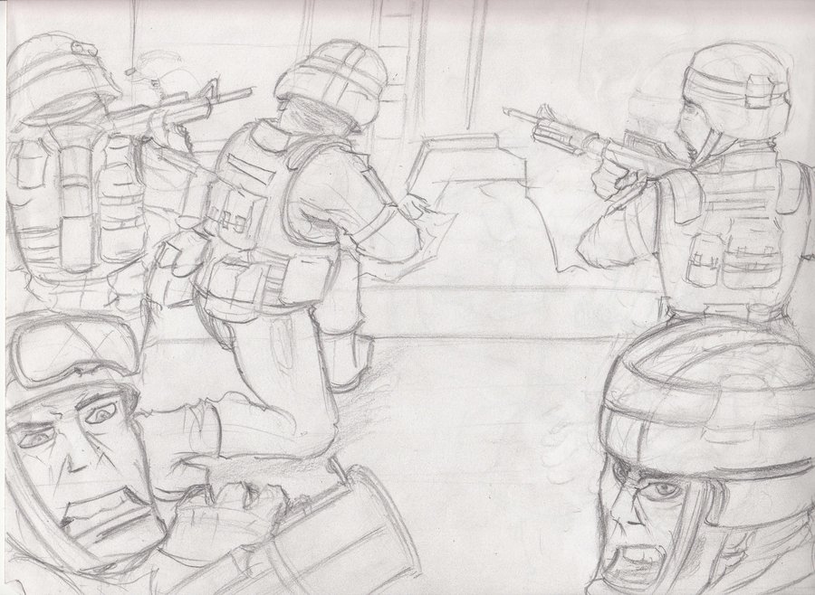 900x658 Battlefield 3 Sketch By Venomexsoldier - Battlefield Sketch