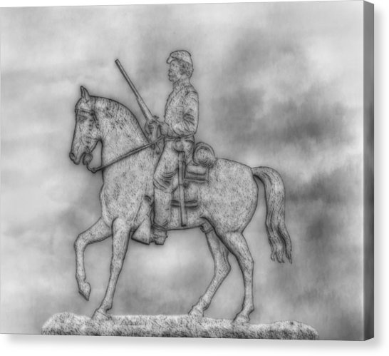 546x499 Stone Sentinel Gettysburg Battlefield Sketch Digital Art By Randy - Battlefield Sketch