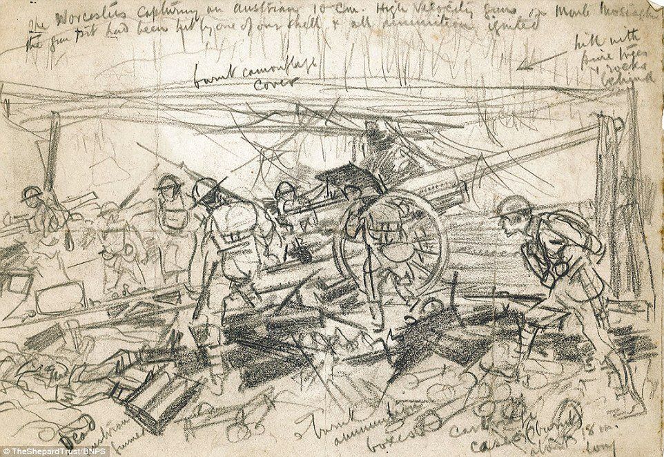 962x662 Those Amazing Sketches From Wwi, Drawn By The Illustrator Of - Battlefield Sketch