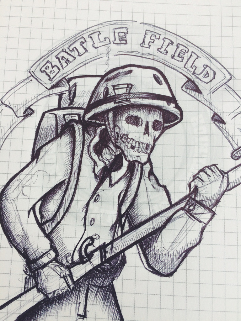 768x1024 Battlefield - Battlefield Sketch