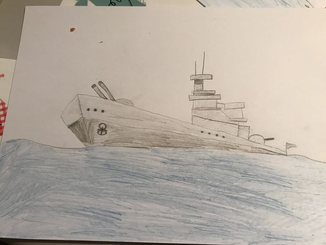 670x503 How To Draw A Ship (With Pictures) - Battleship Sketch