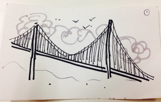 615x390 Observational Sketching Johanna Weintraub Medium - Bay Bridge Sketch