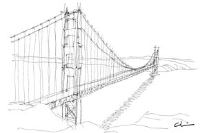 300x194 Bay Bridge Drawings Fine Art America - Bay Bridge Sketch