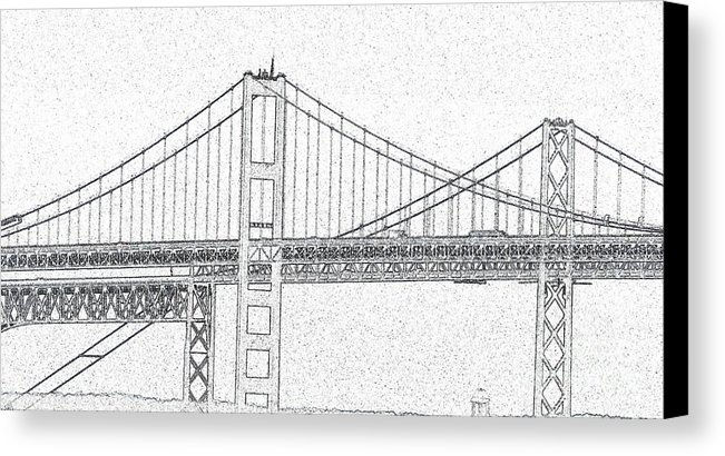 651x410 Chesapeake Bay Bridge Canvas Print Canvas Art By Rrrose Pix - Bay Bridge Sketch