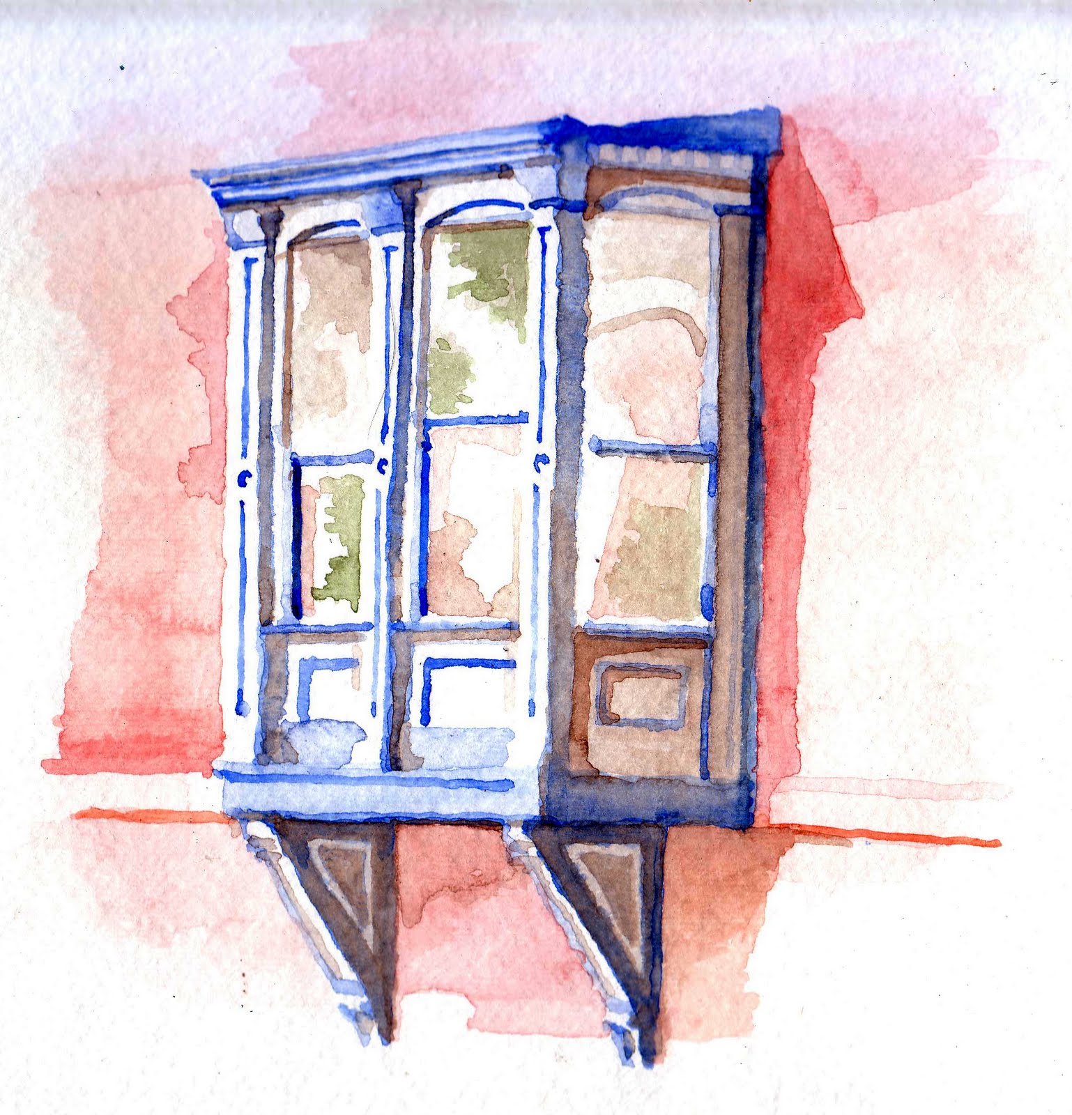 1538x1600 Park Slope Sketch Bay Window - Bay Window Sketch