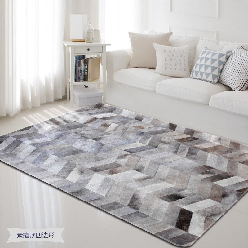800x800 Simple Sketch Shape Carpets Living Room Bedroom Bay Window Blanket - Bay Window Sketch