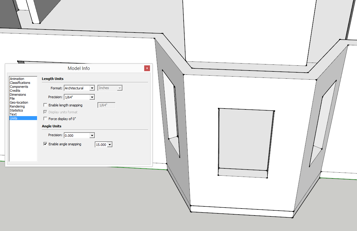 1176x760 Window In 45 Deg Wall Help - Bay Window Sketch