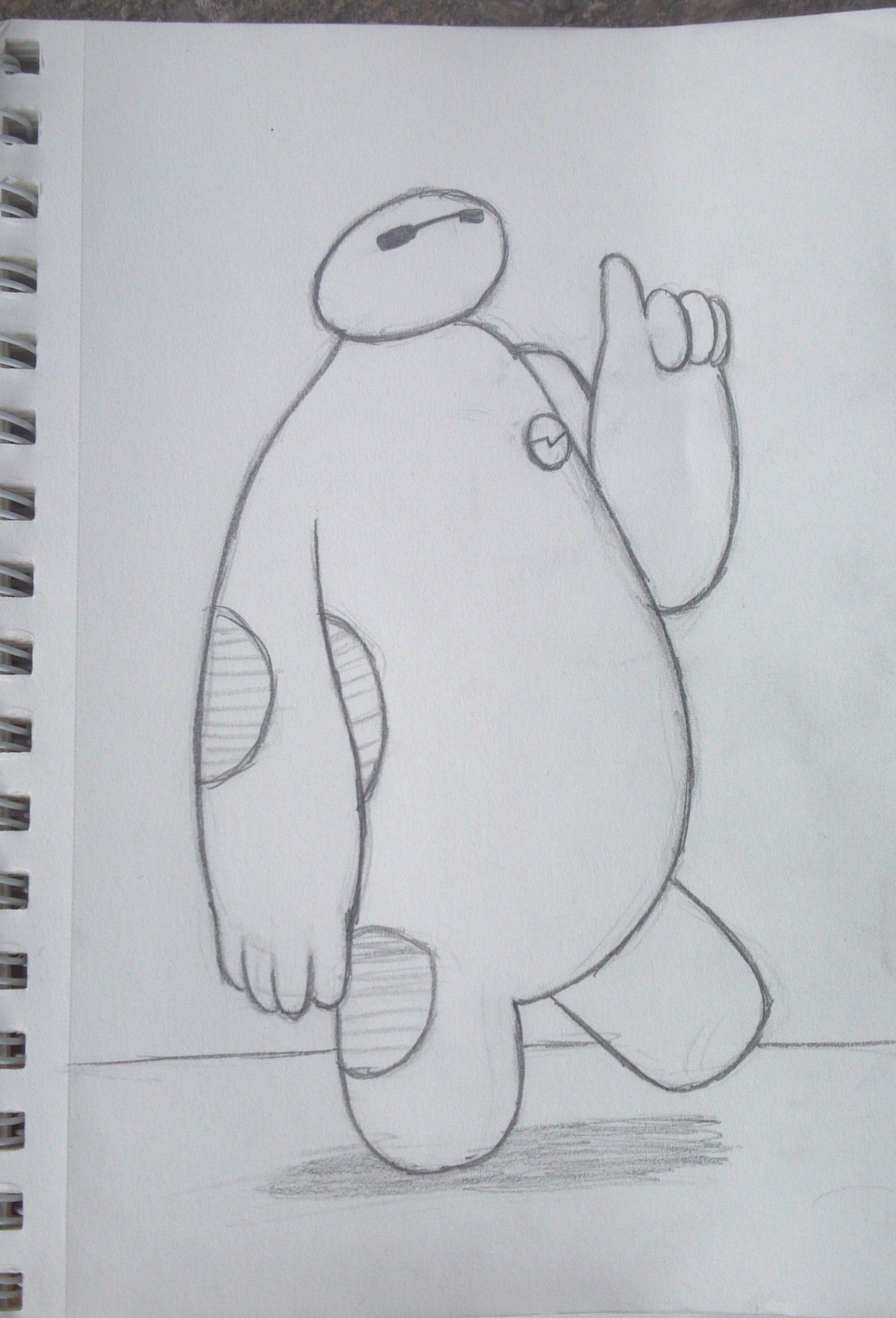 1700x2500 Baymax Sketch By Nayolfa - Baymax Sketch
