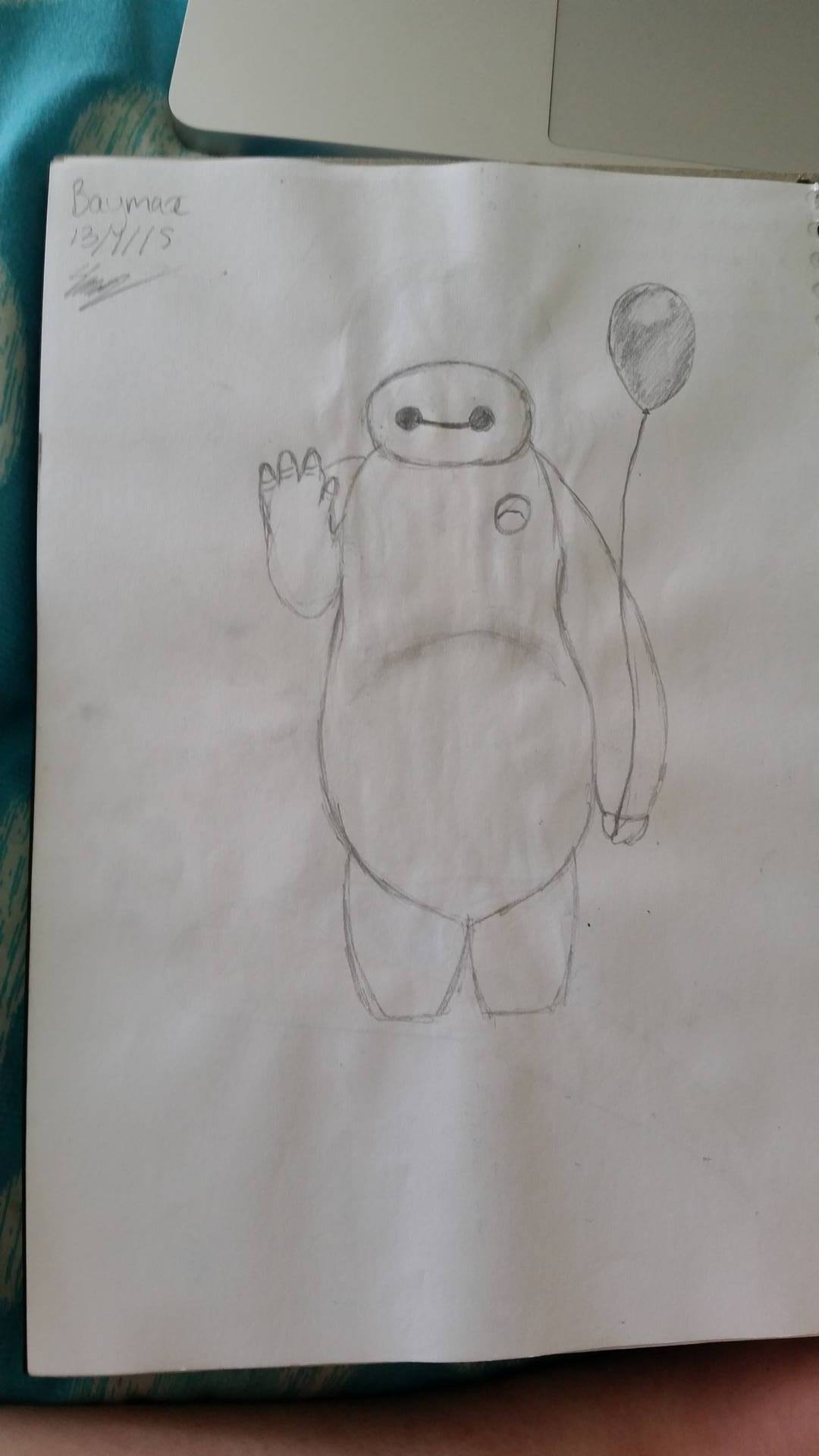 1080x1920 Baymax Sketch By Bearah24 On Newgrounds - Baymax Sketch