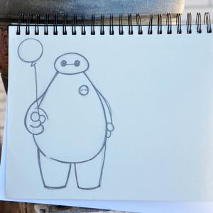 300x300 Baymax Sketch Etsy - Baymax Sketch