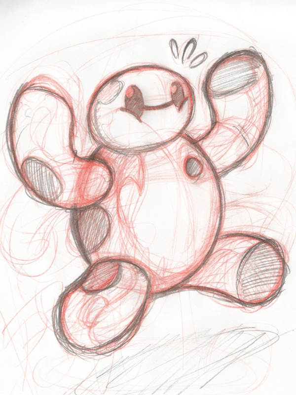 600x800 Big Hero 6 Poster Posse On Behance - Baymax Sketch