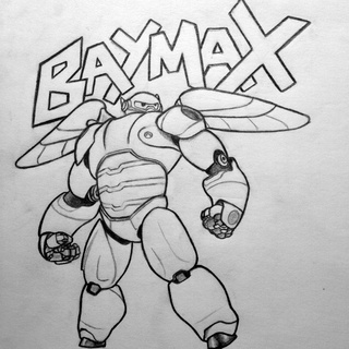 320x320 Finished] Baymax From Big Hero 6. - Baymax Sketch
