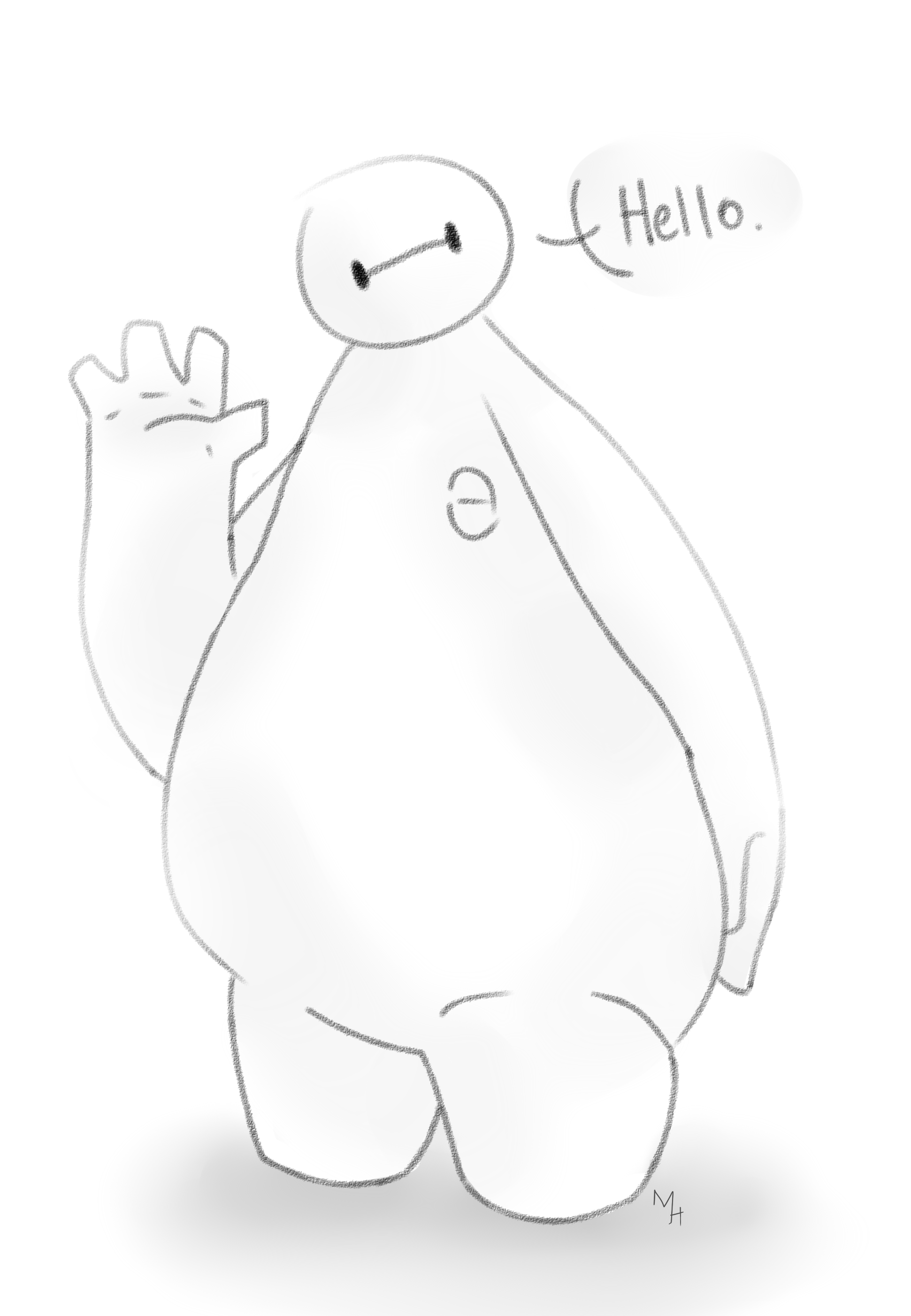 1941x2805 Baymax Sketch - Baymax Sketch