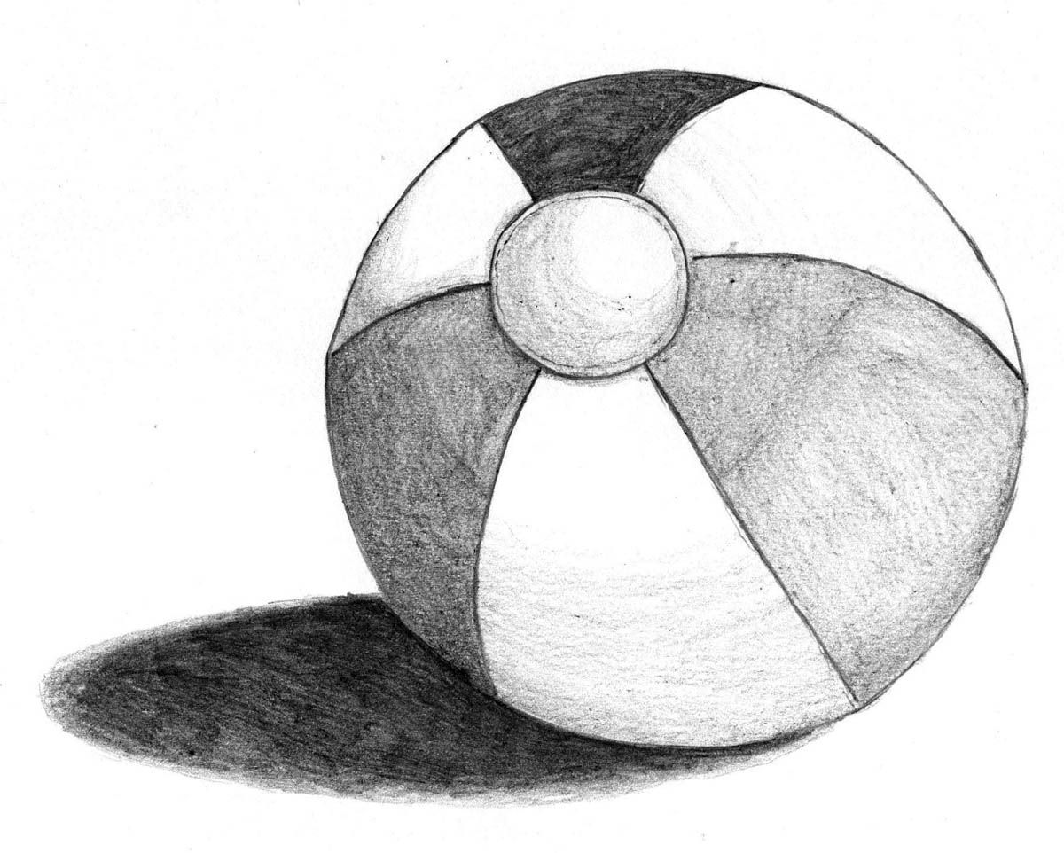 1200x962 A Beach Ball Sketch! How To Sketch Sketches - Beach Ball Sketch