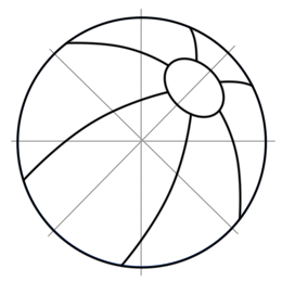 260x260 How To Draw A Ball - Beach Ball Sketch