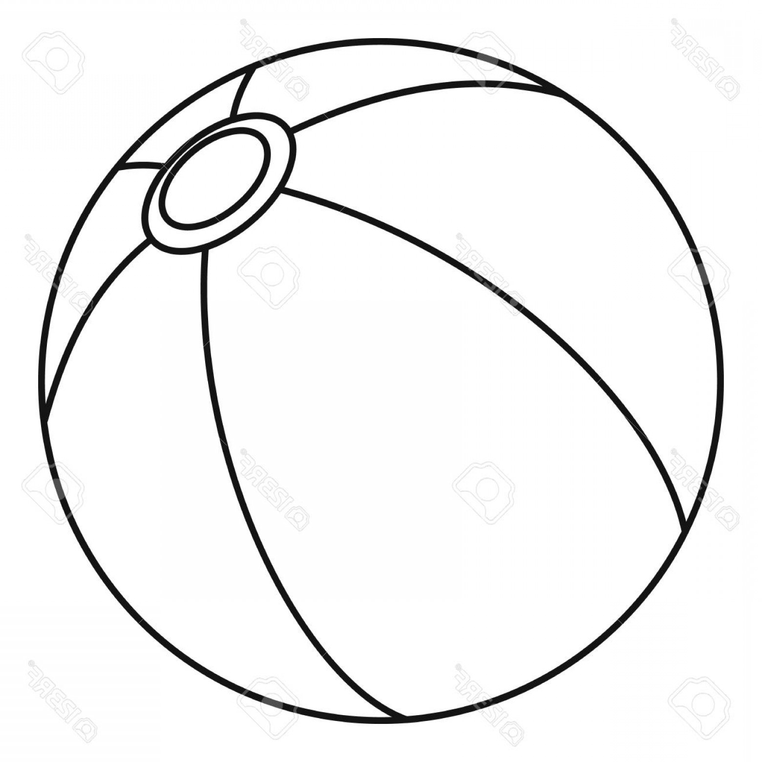 1560x1560 Photos Outline Of A Beach Ball, - Beach Ball Sketch