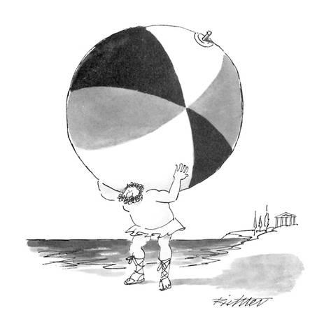 473x473 Atlas Carries Large Beachball On His Shoulders Instead Of The - Beach Ball Sketch