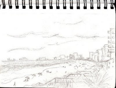 400x305 Creative Time Sketches From N. Myrtle Beach - Beach Chair Sketch
