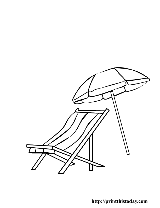 Beach Chair Sketch At Paintingvalley Com Explore Collection Of
