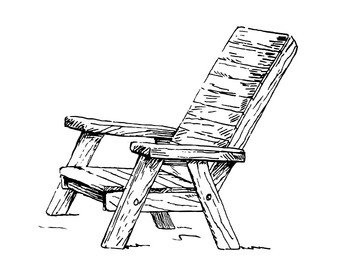 340x270 Beach Chair Art Etsy - Beach Chair Sketch