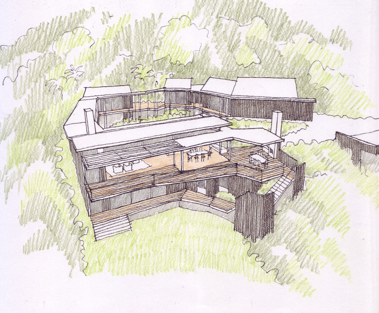 1212x1000 Gallery Of Moetapu Beach House Parsonson Architects - Beach House Sketch