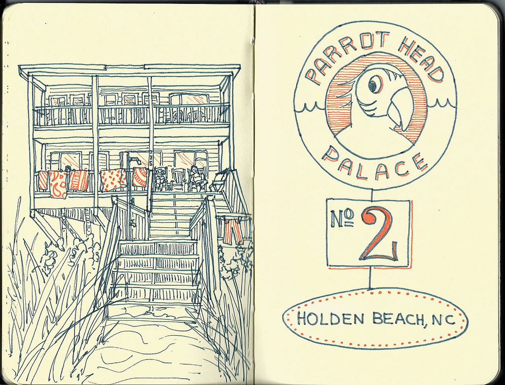 1024x782 Holden Beach House Sketch A Sketch Of The Stilt House We - Beach House Sketch