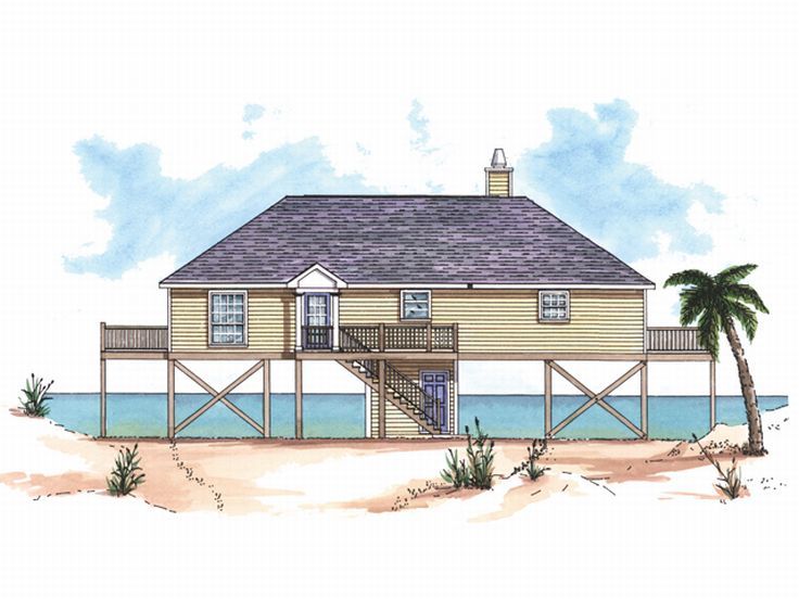 736x552 Plan 017h 0003 - Beach House Sketch