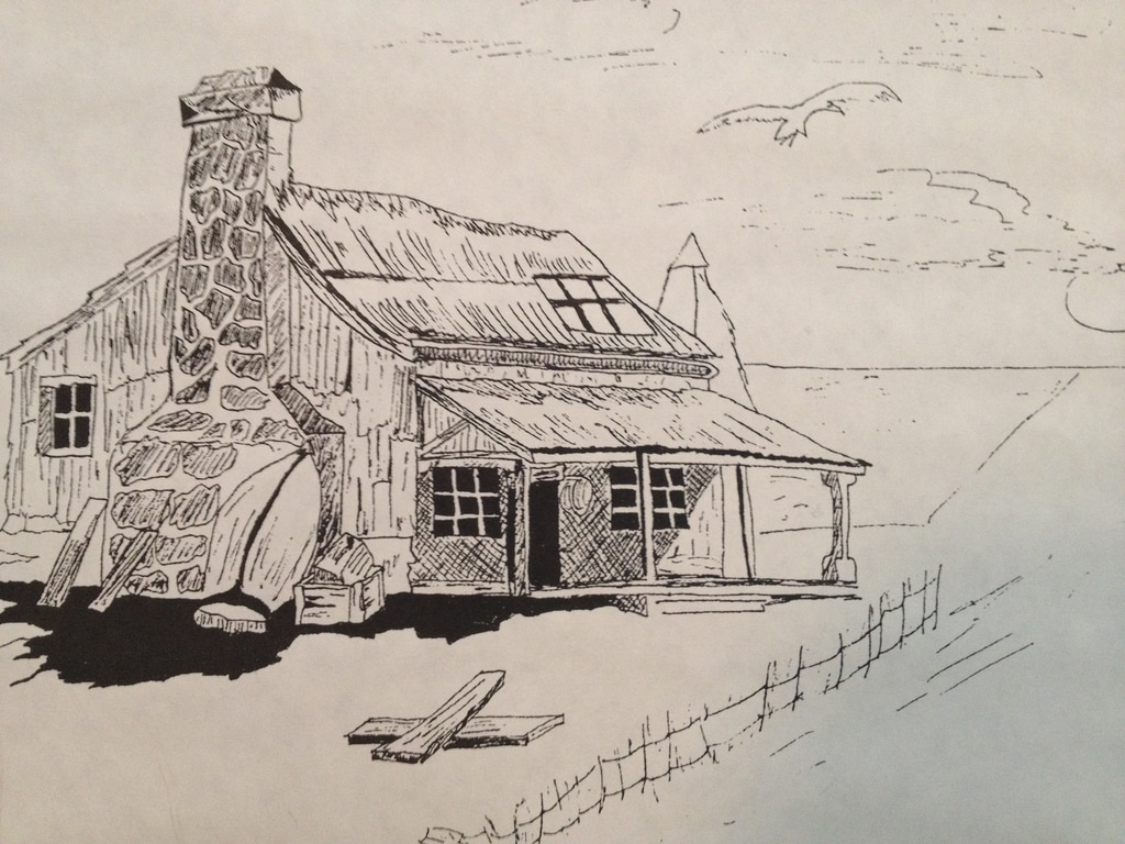 1024x768 Sketch - Beach House Sketch
