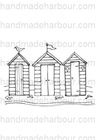 Beach Hut Sketch at PaintingValley.com | Explore collection of Beach ...