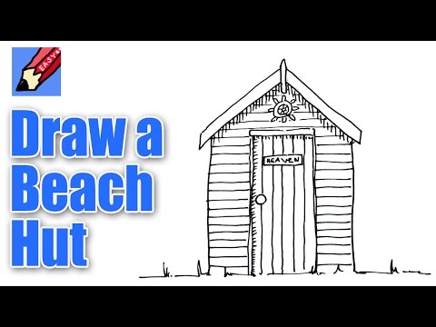 480x360 How To Draw A Beach Hut Real Easy Shoo Rayner Author - Beach Hut Sketch