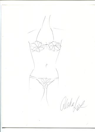 323x445 Donna Loren Beach Party Actress Signed Autograph Sketch - Beach Party Sketch