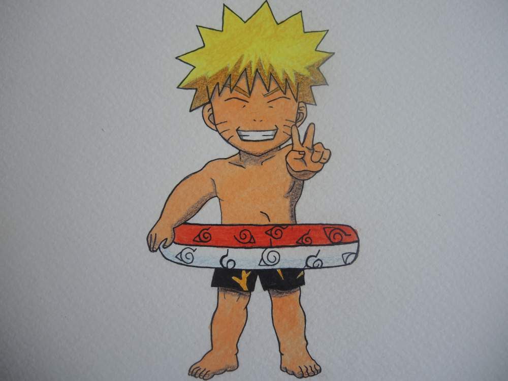 1000x750 How To Draw Chibi Naruto (Beach Party) - Beach Party Sketch